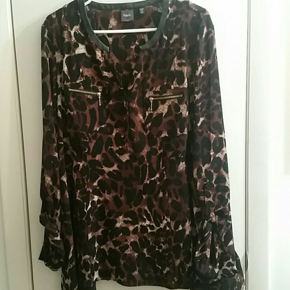 Rafaella Tops - Rafaella leopard-print blouse